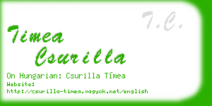 timea csurilla business card